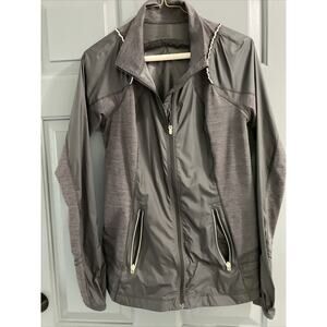 Lululemon Nothin but Run BLACK Full Zip Nylon Jacket Zip Pockets size 6